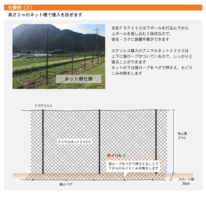シカ対策　ネット仕様／タイガー株式会社